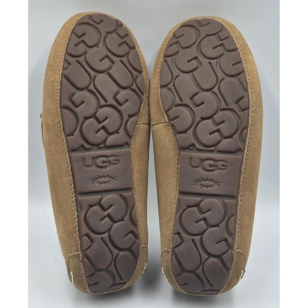 UGG Ansley Slippers Womens 5 Chestnut Sheepskin Moccasin Cozy - Picture 12 of 12